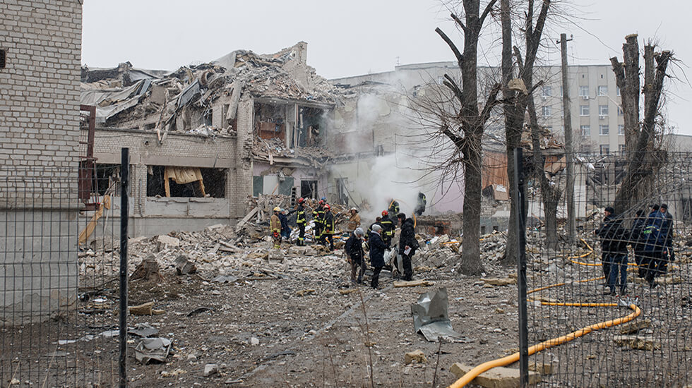 Ukraine shelling damage
